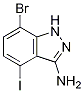 1H-Indazol-3-aMine,7-broMo-4-iodo- Struktur