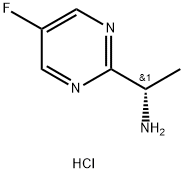 (S)-1-(5-fluoropyriMidin-2-yl)ethanaMine hydrochloride 化学構造式