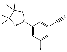 3-Cyano-5-fluorobenzeneboronic acid pinacol ester, 96% 化学構造式