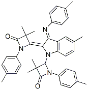 (Z)-4-((E)-1-(3,3-DIMETHYL-4-OXO-1-P-TOLYLAZETIDIN-2-YL)-5-METHYL-3-(P-TOLYLIMINO)INDOLIN-2-YLIDENE)-3,3-DIMETHYL-1-P-TOLYLAZETIDIN-2-ONE Struktur