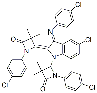 (Z)-4-((E)-5-CHLORO-1-(1-(4-CHLOROPHENYL)-3,3-DIMETHYL-4-OXOAZETIDIN-2-YL)-3-(4-CHLOROPHENYLIMINO)INDOLIN-2-YLIDENE)-1-(4-CHLOROPHENYL)-3,3-DIMETHYLAZETIDIN-2-ONE Structure