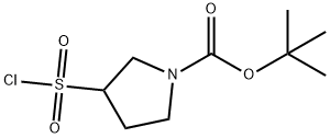 3-(氯磺酰基)吡咯烷-1-甲酸叔丁酯,935845-20-8,结构式