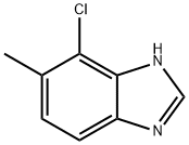 7-クロロ-6-メチル-1H-ベンズイミダゾール 化学構造式