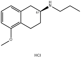 (S)-1,2,3,4-テトラヒドロ-5-メトキシ-N-プロピル-2-ナフタレンアミン塩酸塩 化学構造式