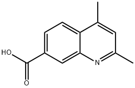 2,4-ジメチル-7-キノリンカルボン酸 化学構造式