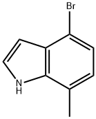 4-ブロモ-7-メチル-1H-インドール 化学構造式