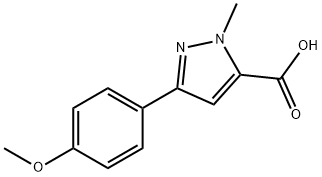 3-(4-甲氧基苯基)-1-甲基-1H-吡唑-5-羧酸 结构式