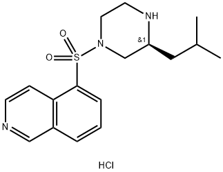 (S)-5-(3-Isobutyl-piperazine-1-sulfonyl)-isoquinoline dihydrochloride 化学構造式