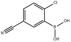 2‐クロロ‐5‐シアノフェニルボロン酸 化学構造式