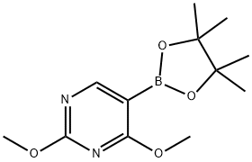 2,4-二甲氧基嘧啶-5-硼酸频哪醇酯 结构式