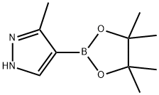 3-Methyl-4-(4,4,5,5-tetramethyl-[1,3,2]dioxaborolan-2-yl)-1H-pyrazole Struktur