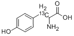 DL-酪氨酸-3-13C 结构式