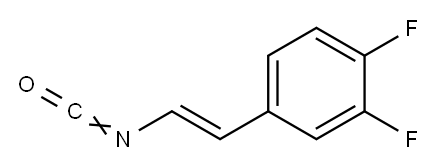 Benzene, 1,2-difluoro-4-[(1E)-2-isocyanatoethenyl]- Structure