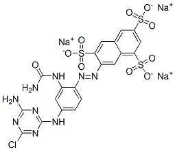 7-[[2-[(aminocarbonyl)amino]-4-[(4-amino-6-chloro-1,3,5-triazin-2-yl)amino]phenyl]azo]naphthalene-1,3,6-trisulphonic, acid sodium salt Structure