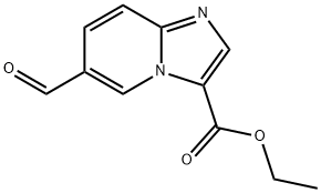 IMidazo[1,2-a]pyridine-3-carboxylic acid, 6-forMyl-, ethyl ester Struktur