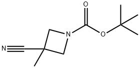 3-Cyano-3-methyl-azetidine-1-carboxylic acid tert-butyl ester Structure