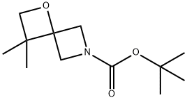 1-Oxa-6-azaspiro[3.3]heptane-6-carboxylic acid, 3,3-diMethyl-, 1,1-diMethylethyl ester Struktur