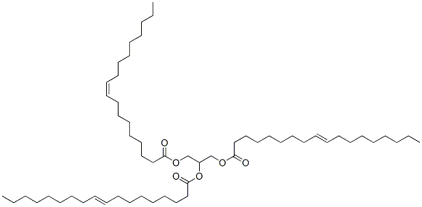 9-Octadecenoic acid (Z)-, 1,2,3-propanetriyl ester, sulfited 结构式