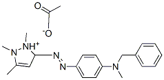 5-[[4-(benzylmethylamino)phenyl]azo]-1,2,3-trimethyl-1H-pyrazolium acetate Structure