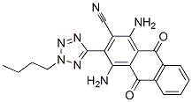 1,4-ジアミノ-3-(2-ブチル-2H-テトラゾール-5-イル)-9,10-ジヒドロ-9,10-ジオキソ-2-アントラセンカルボニトリル 化学構造式