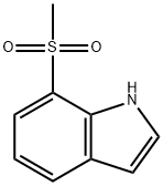 1H-Indole, 7-(Methylsulfonyl)- 结构式