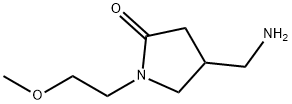 4-(氨基甲基)-1-(2-甲氧基乙基)吡咯烷-2-酮, 936940-05-5, 结构式
