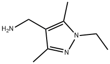 (1-乙基-3,5-二甲基-1H-吡唑-4-基)甲胺, 936940-14-6, 结构式