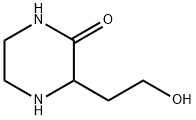 3-(2-ヒドロキシエチル)ピペラジン-2-オン 化学構造式