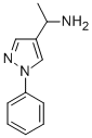 1-(1-フェニル-1H-ピラゾール-4-イル)エタンアミン 化学構造式
