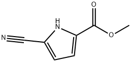 5-氰基-1H-吡咯-2-甲酸甲酯, 937-19-9, 结构式
