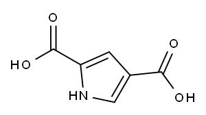 2,4-ピロールジカルボン酸 化学構造式