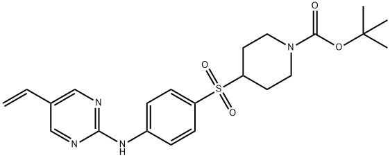 1-Piperidinecarboxylic acid, 4-[[4-[(5-ethenyl-2-pyriMidinyl)aMino]phenyl]sulfonyl]-, 1,1-diMethylethyl ester Struktur