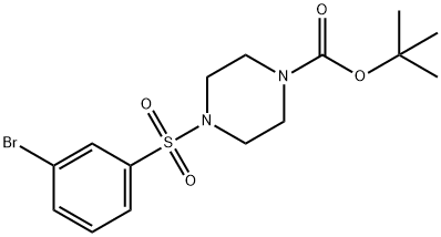 4-(3-溴-苯磺酰基)-哌嗪-1-羧酸叔丁基酯,937014-80-7,结构式
