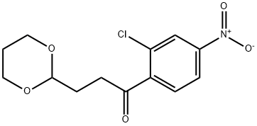 2'-CHLORO-3-(1,3-DIOXAN-2-YL)-4'-NITROPROPIOPHENONE Structure