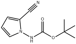(2-氰基-1H-吡咯-1-基)氨基甲酸叔丁酯 结构式