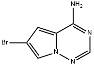 6-溴吡咯并[2,1-F][1,2,4]三嗪-4-胺,937047-06-8,结构式