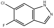 6-クロロ-5-フルオロインダゾール 化学構造式