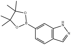 1H-吲唑-6-硼酸频哪醇酯 结构式