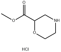 モルホリン-2-カルボン酸メチル塩酸塩 化学構造式