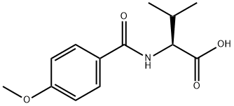(4-甲氧基苯甲酰基)-L-缬氨酸 结构式