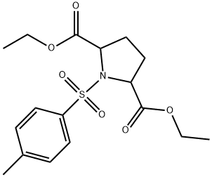 1-对甲苯磺酰基-2,5-吡咯烷羧酸二乙酯 结构式