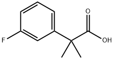 2-(3-氟苯基)-2-甲基丙酸 结构式