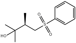 (3R)-2,3-ジメチル-4-(フェニルスルホニル)-2-ブタノール 化学構造式