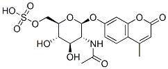 4-methylumbelliferyl-6-sulfo-2-acetamido-2-deoxy-beta-glucopyranoside 结构式