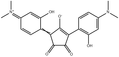 3-(4-Dimethylamino-2-hydroxy-phenyl)-5-(4-dimethylimmonium-2-hydroxy-cyclohexa-2,5-dien-1-ylidene)--1,2-dioxo-cyclopenten-4-olate Structure