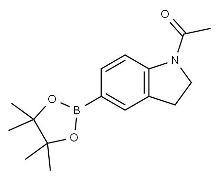 1-(5-(4,4,5,5-TETRAMETHYL-1,3,2-DIOXABOROLAN-2-YL)INDOLIN-1-YL)ETHANONE Struktur