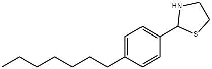 2-(4-Heptylphenyl)thiazolidine Structure