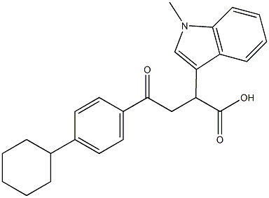 4-(4-Cyclohexylphenyl)-2-(1-methylindol-3-yl)-4-oxobutanoicacid90% Struktur