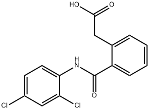 2-(Carboxymethyl)-N-(2,4-dichlorophenyl)benzamide, 2-(Carboxymethyl)-2',4'-dichlorobenzanilide Struktur