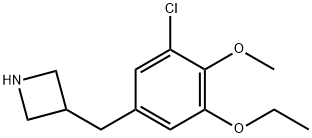 3-[(3-Chloro-5-ethoxy-4-Methoxyphenyl)Methyl]azetidine 结构式